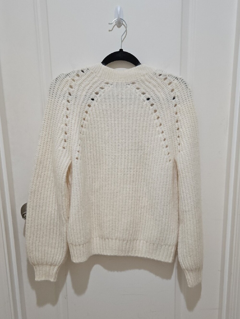 LOFT Cream V-Neck Button Cardigan - Picture 2 of 2